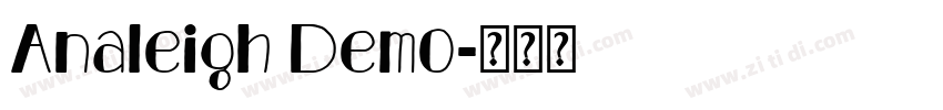 Analeigh Demo字体转换